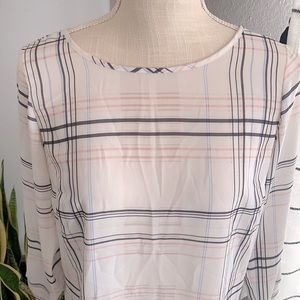 Ann Taylor Factory Plaid Blouse Size: XSP